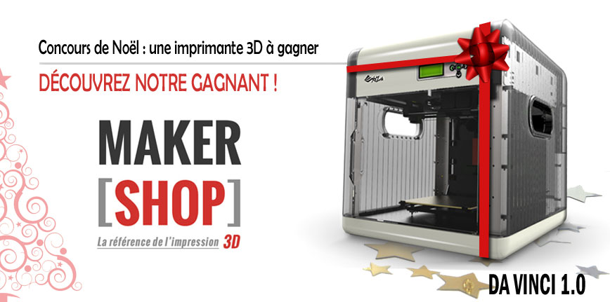 L’heureux gagnant de l’imprimante 3D Da Vinci est…