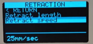 Retraction speed
