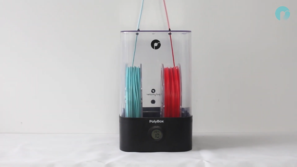 Polybox avec 2 bobines de filament pour contrôle d'humidité