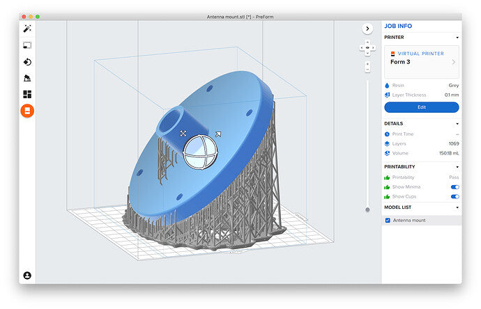 Preform Interface Formlabs PreForm - Le slicer simple et automatisé