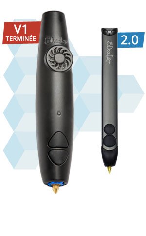 Gvoo Lot de 2 stylos à encre 3D multi-formes en silicone avec grand modèle de dessin résistant à la chaleur avec livre de stylo 3D 4 capuchons de doigts et tableau de copie 